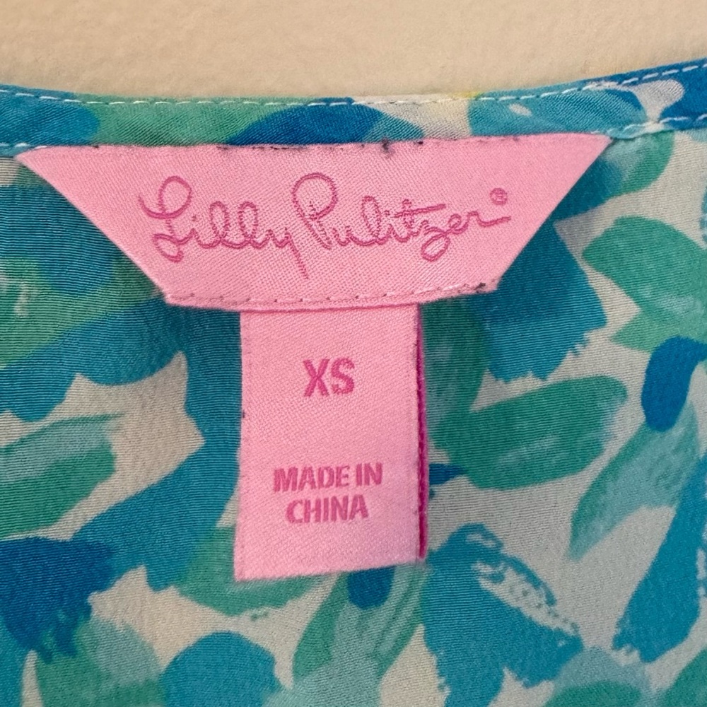 Lilly Pulitzer Dahlia Silk Tank in Resort White In A Pinch Size XS - Picture 5 of 8